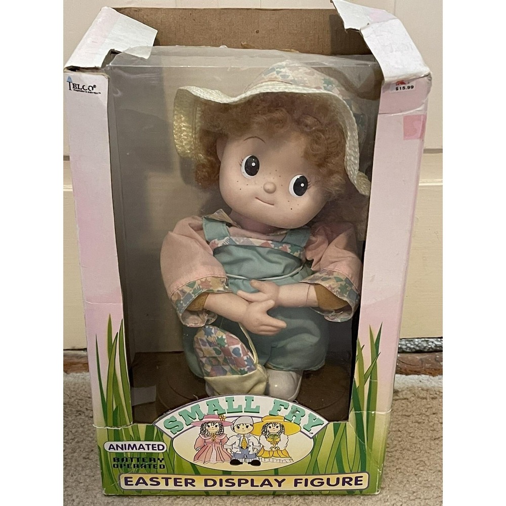 Telco Animated Small Fry Boy w/Basket Item# 44273 Easter Display Figure! Vintage